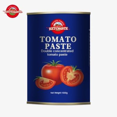 Fabricante de pasta de tomate enlatada de alta calidad 1000g Pasta de tomate enlatada OEM