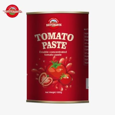 Productor de pasta de tomate enlatada de 1000 g de calidad superior que ofrece soluciones OEM