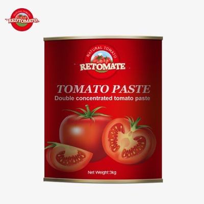 3 kg de pasta de tomate enlatada cumple con las normas de producción ISO HACCP BRC y FDA