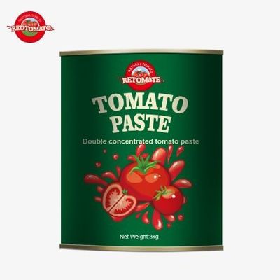Nuestra pasta de tomate enlatada de 3 kg cumple con los estándares de producción establecidos por ISO HACCP BRC y FDA