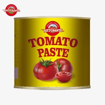 4500g de pasta de tomate enlatada cumple con las normas ISO HACCP y BRC, así como con las normas de producción de la FDA