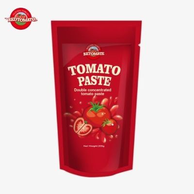 La bolsa de pasta de tomate de 200 g cumple con las normas ISO HACCP y BRC, asegurando el cumplimiento de los precios de fábrica