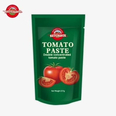 Pasta de tomate ISO 227g Concentración doble de pasta de tomate con una pureza que oscila entre el 30% y el 100%