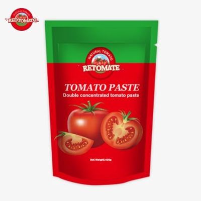 400 g de pasta de tomate en bolsas de pie conveniente saboroso y 30%-100% puro