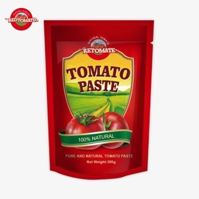 La bolsa de pasta de tomate de 500 gramos proporciona un embalaje conveniente y un sabor delicioso