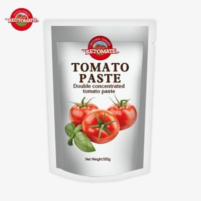 La bolsa de pasta de tomate de 500 gramos proporciona un embalaje conveniente y un sabor delicioso