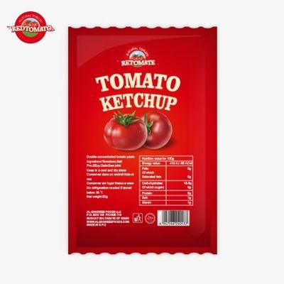 Sachet de ketchup de tomate OEM de 36 g de China hecho con ingredientes naturales puros disponibles a precio de fábrica