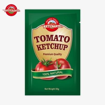 Bolsas de ketchup de primera calidad de 50 g de China certificadas por ISO HACCP y FDA disponibles a precios de fábrica