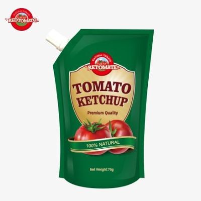 Ofrecemos bolsas de ketchup de 70 gramos que cumplen con los estándares internacionales a precios de fábrica.
