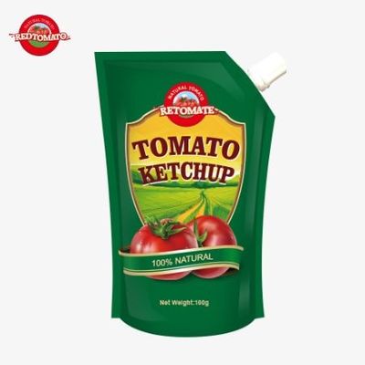 100g de bolsita de ketchup natural OEM China Precio de fábrica HACCP Estándares de la FDA