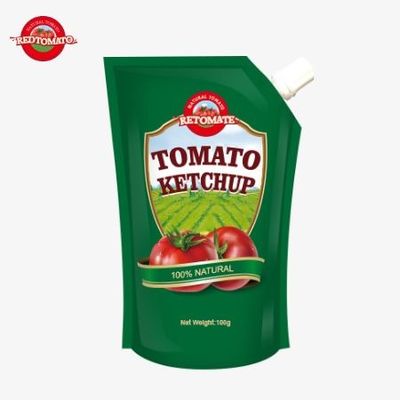 Sachet de ketchup natural de 100 g, estándares HACCP FDA, precio de fábrica de China