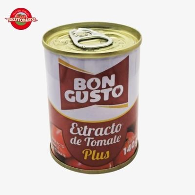 Pasta de tomate enlatada BONCUSTO Marca 140g Brix22-24% Proporcionar Diseño de Marca y Embalaje