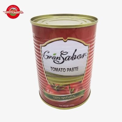 Gransadon 400 g de pasta de tomate enlatada (Brix 24 % -26 %) – Compatible con OEM con diseño de embalaje personalizado