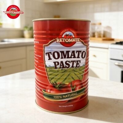 Pasta de tomate RETOMATO de alta calidad con 4500 g envasado a granel 28-30 Brix Tipo de envasado