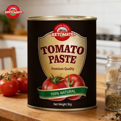 Pasta de tomate enlatada de 3 kg de calidad de exportación | Cumple con los estándares ISO HACCP BRC y FDA