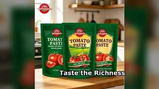 Bolsa vertical de pasta de tomate de 80 g